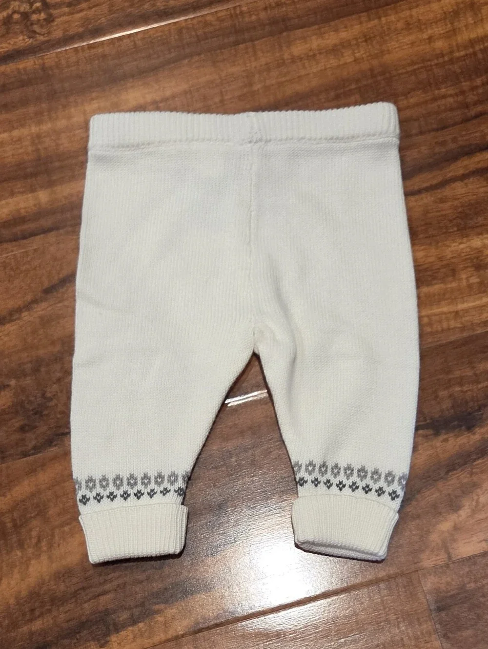 Janie and Jack NWT 0-3 months ivory/gray fair isle reindeer sweater & pants set